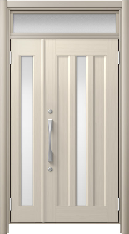 リシェント C12N型 親子ランマ付（アルミ仕様）玄関ドア|カーポート